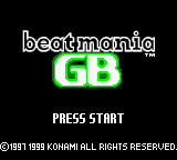 Beatmania GB (Japan) Title Screen